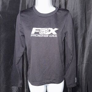 Fox Riders Co. Black Long Sleeve Riding Shirt. Small